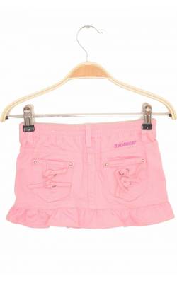 Fusta denim Roca Wear, broderie florala, 12 luni