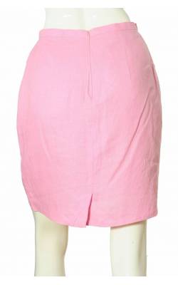 Fusta dreapta de in Tara, culoare roz intens, marime 38
