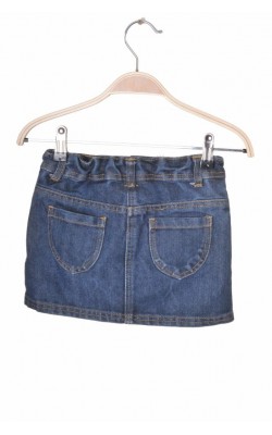 Fusta dreapta denim George, talie ajustabila, 6-7 ani