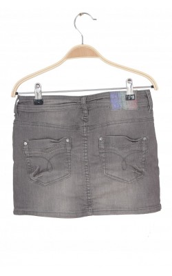 Fusta gri denim stretch H&M, 12-13 ani