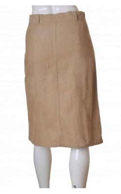 Fusta bej din catifea reaiata Hirsch, marime 36