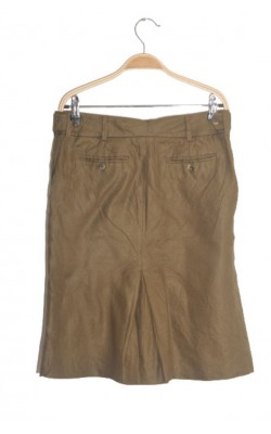 Fusta kaki din panza de in Massimo Dutti, marime 36