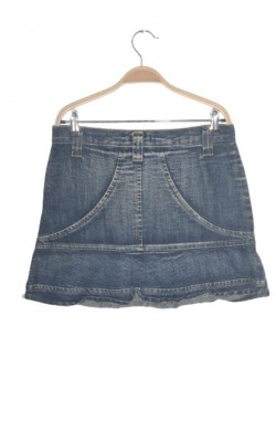 Fusta scurta cu volan Gossip, denim, marime 36