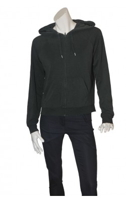 Hanorac verde inchis Cubus, bumbac organic, marime L