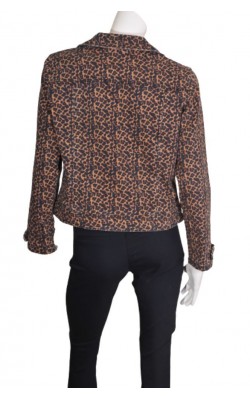 Jacheta denim stretch animal print Kappahl, marime L