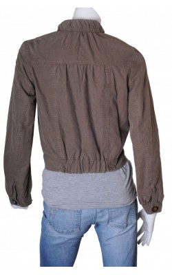Jacheta taupe din bumbac Bruuns Bazaar, marime 38