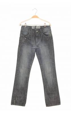 Jeans bleumarin Get Used, talie ajustabila, 10-12 ani