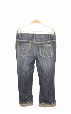 Jeans capri Benetton, cusaturi fir metalic auriu, 11-12 ani