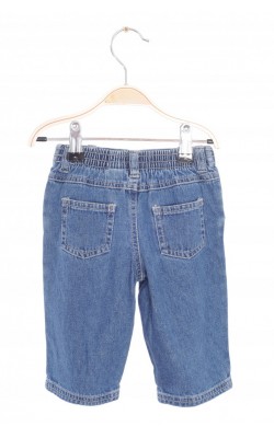 Jeans Faded Glory, aplicatii velur, 3-6 luni