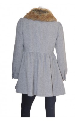 Palton guler blana detasabil H&M, mix lana, marime L