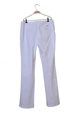 Pantaloni albi Tommy Hilfiger, croi drept, marime 42