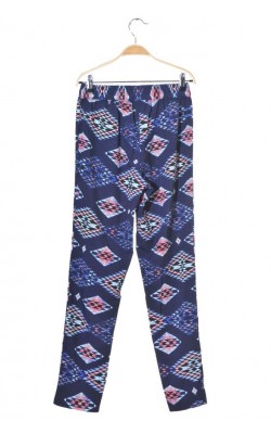 Pantaloni bleumarin cu imprimeu Jacqueline de Young, marime 36