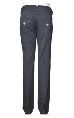 Pantaloni bleumarin cu pense Bershka, marime 34