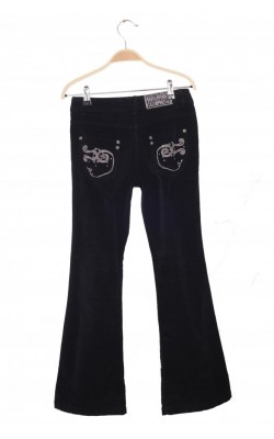 Pantaloni negri din catifea reiata C&A, 11 ani