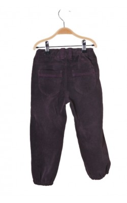 Pantaloni catifea reiata mov Name It, talie ajustabila, 3 ani