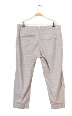 Pantaloni crem cu imprimeu gri Tara, marime 46