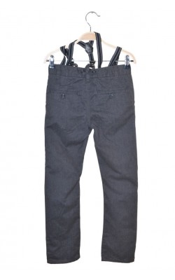 Pantaloni cu bretele detasabile Cubus, talie ajustabila, 9 ani
