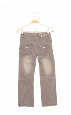 Pantaloni Fransa, denim dungi, talie ajustabila, 7 ani