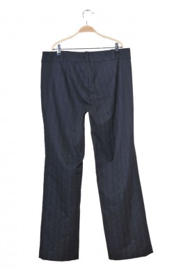 Pantaloni gri cu dungi fine gri si albe Tara, marime 46