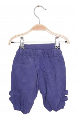 Pantaloni mov velur Name It, captusiti, 0-1 luni