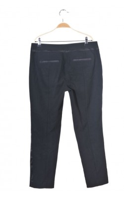 Pantaloni negri Ann Taylor, detalii satin, marime 40