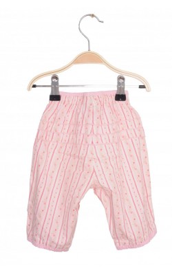 Pantaloni bumbac print floral Pippi, 0-1 luni