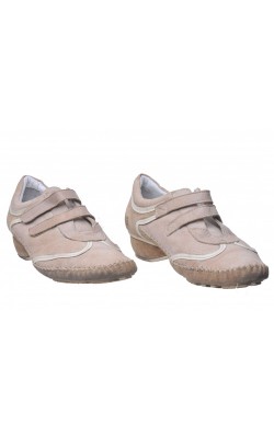 Pantofi bej piele naturala Freemood, marime 41 calapod lat