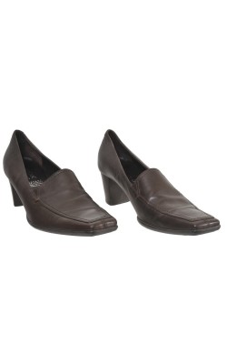 Pantofi maro inchis Geox Respira, piele naturala, marime 40