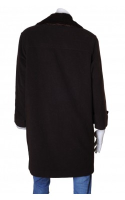 Palton maro din stofa lana Collection by Lindex, marime L