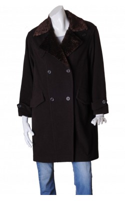 Palton maro din stofa lana Collection by Lindex, marime L