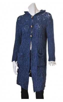 Pardesiu tricotat Container, cu gluga, marime 44/46