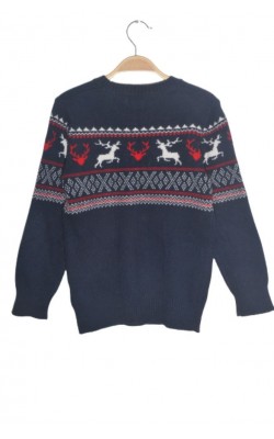 Pulover cu motive de iarna H&M, 8-10 ani