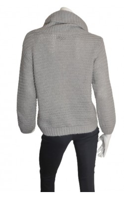 Pulover gri Bik Bok, pufos, guler amplu, marime 38