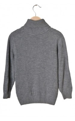 Pulover gri Cubus, guler sal, 7-8 ani