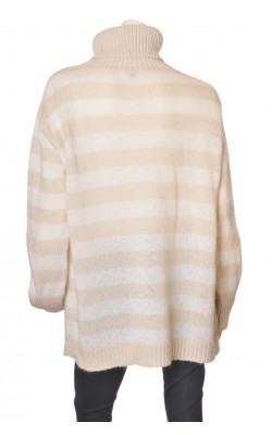 Pulover lung cu guler inalt H&M, marime XXL