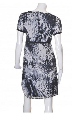 Rochie chiffon negru cu bej Micha, marime 38