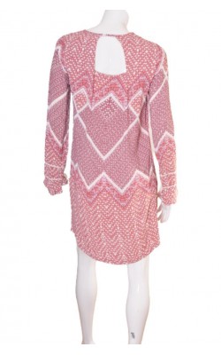 Rochie din vascoza Cream, mix prints, marime 38