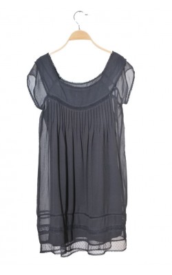 Rochie gri cu dantela Mango, marime 34