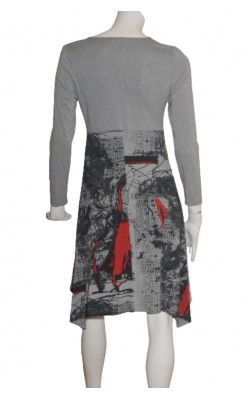 Rochie gri cu imprimeu Andrea, marime 38