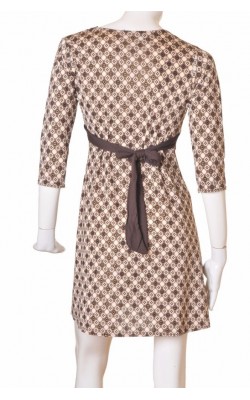 Rochie jerse bej cu maro Sorbet, marime M