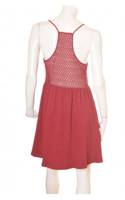 Rochie jerseu creponat si dantela Mango, marime L