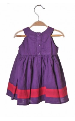 Rochie mov cu broderie George, 3-6 luni