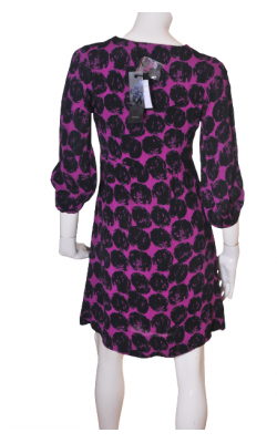 Rochie mov cu print negru Fransa, marime M