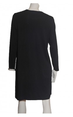 Rochie neagra cu broderia alba Monami, marime XL