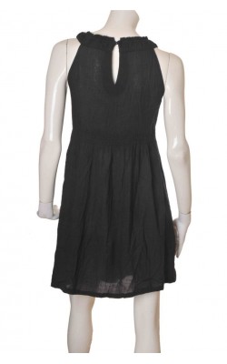 Rochie neagra cu broderie metalica Lindex, marime 42