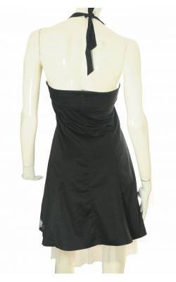 Rochie neagra tiv broderie alba Cotton Club, marime 36/38