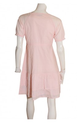 Rochie roz din bumbac cu dantela Cream, marime M