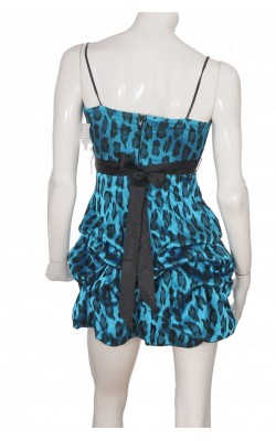 Rochie satin albastru City Triangles, marime 38