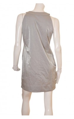 Rochie satin argintiu Riccovero, marime 38