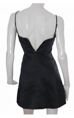 Rochie satin negru cocktail Mango, marime 34